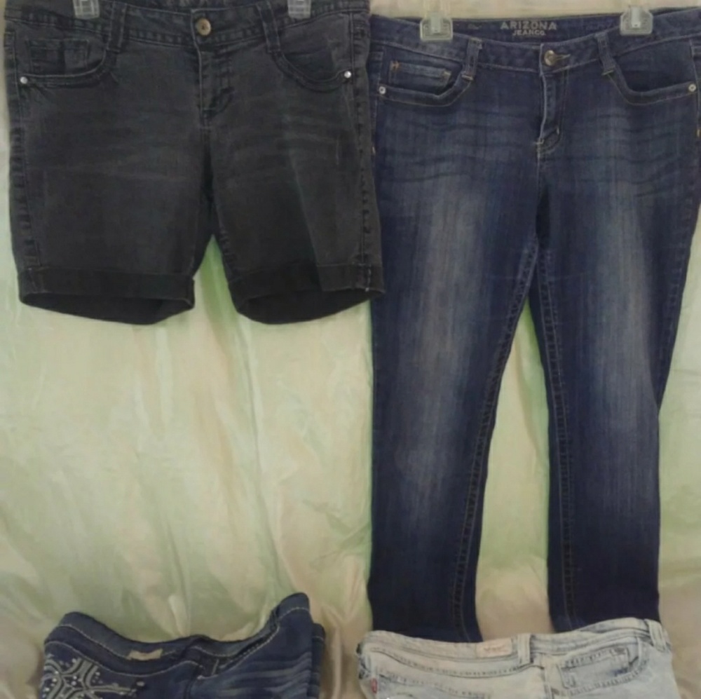 LOT OF SIZE 13 JEANS & JEAN SHORTS